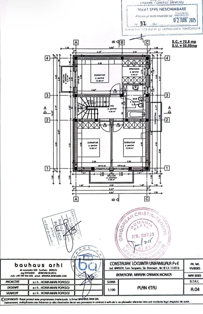 Casa/Vilă P+1 cu 4 camere de vânzare - Sânpetru - Poză 19