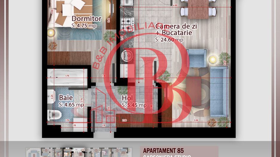 Apartament 2 camere  Titan Pallady Metrou Nicolae Teclu - Schiță 2