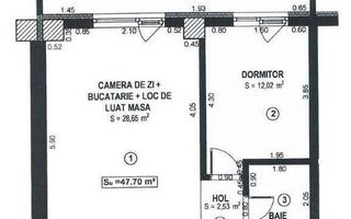 Apartament 2 camere Calea Torontalului bloc nou - Schiță 14
