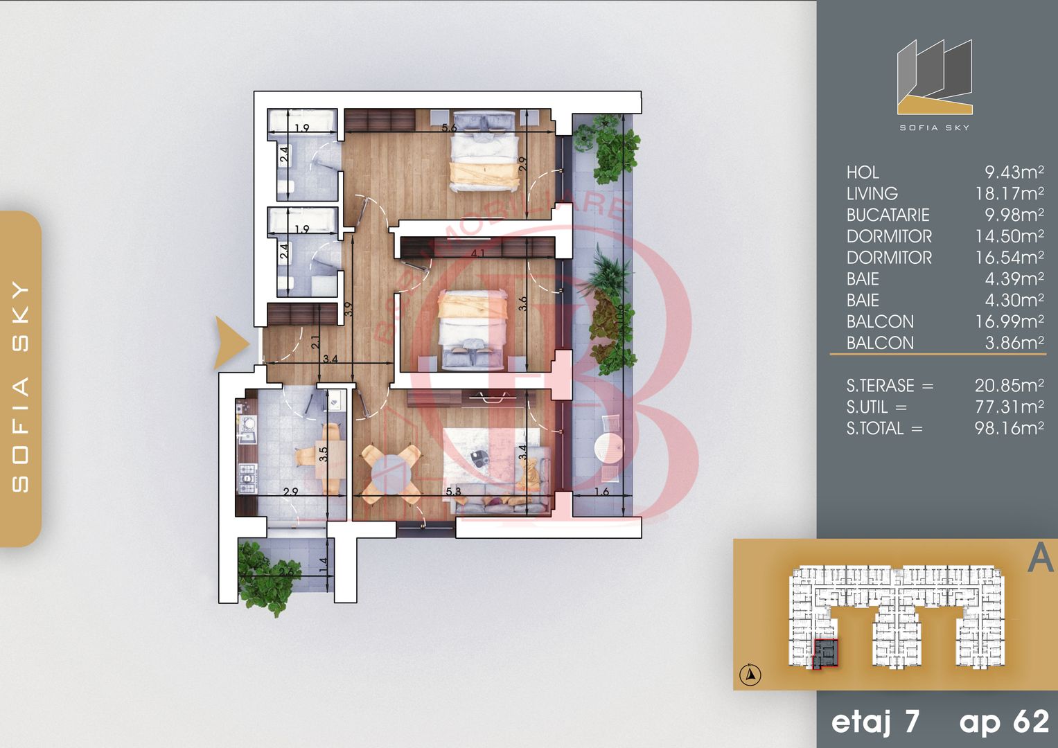 Bloc Finalizat Apartament 3 camere 7min Metrou Nicolae Teclu - Schiță 2