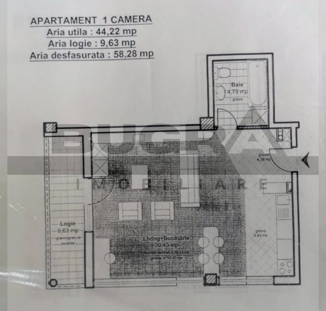 Apartament de 1 camera, 44mp, zona The Office - Poză 10