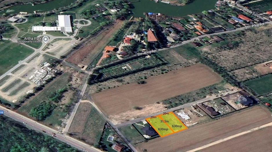 Snagov,  teren, intravilan de 630mp, cu front 20m - Poză 2