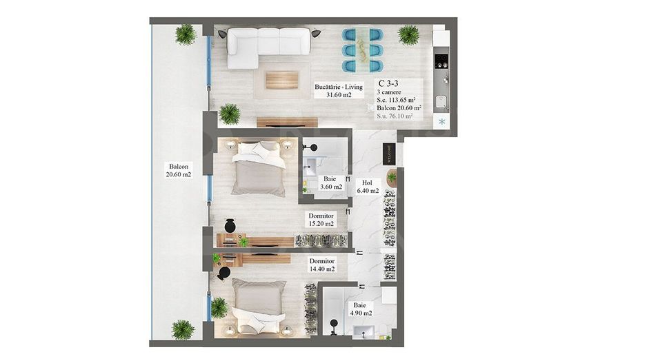 Vânzare, Apartament Premium cu 3 camere, București - Poză 17
