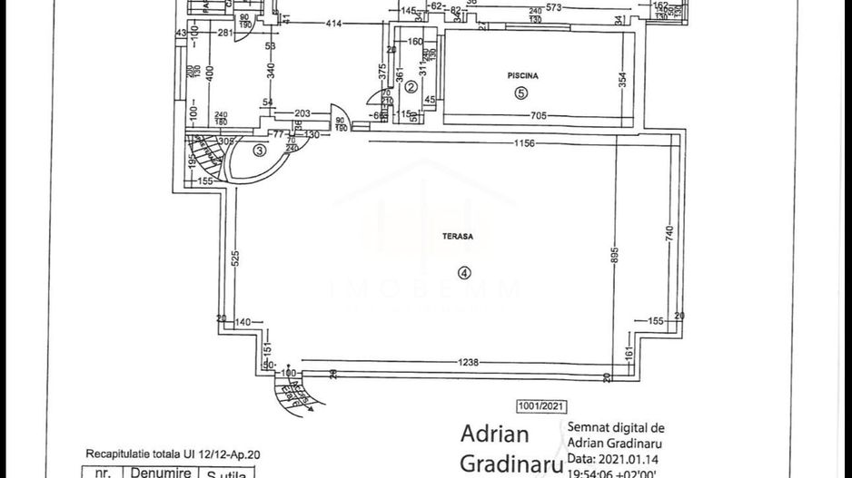 PENTHOUSE KM 0 CRAIOVA | VEDERE PANORAMICA | 317 MP UTILI | PISCINĂ PRIVATĂ | 761 MP SUPRAFATA TOTALA - Schiță 26