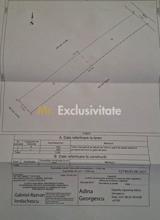 Teren intravilan 1246 mp Prundu Platou -Fragilor - Poză 6