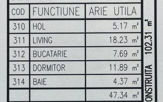 Apartament 2 camere, bloc nou, P+3, Ap.13 Et.3, Bl.7 - CP2463084 - Poză 7
