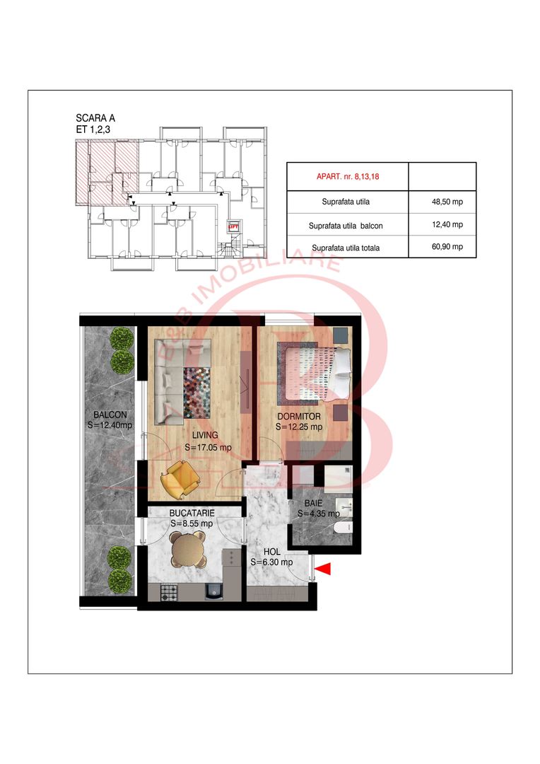 2 camere decomandat   Pallady Metrou Nicolae Teclu - Poză 8