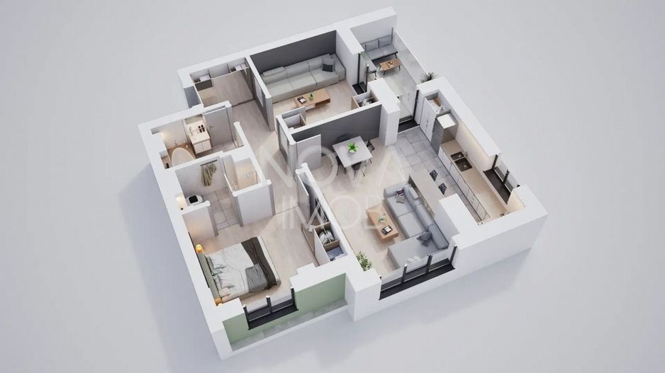 Apartament 3 camere, etaj intermediar, ansamblu nou Calea Surii Mici - Poză 11