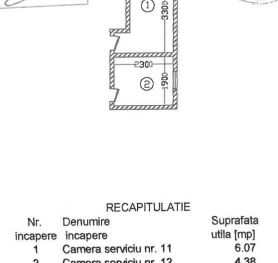 3 camere de serviciu 14,82 mp - calea Victoriei - Poză 11