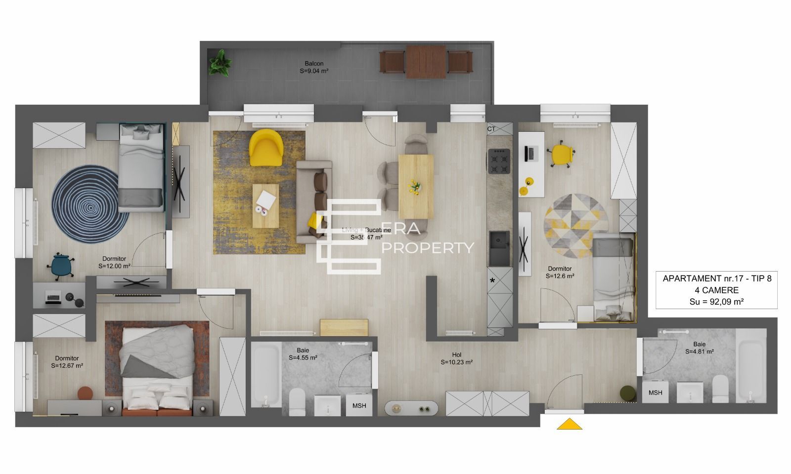 Apartament 4 camere  LA CHEIE-Doamna Stanca/Selimbar - Schiță 10