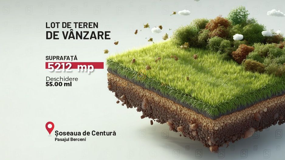 Teren Popesti-Leordeni  - Soseaua de centura  5212 mp cu deschidere 55 ml - Poză 1