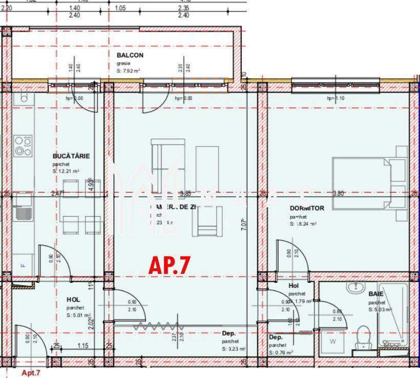 Apartament 2 camere | Semidecomandat | Zona Brana - Poză 1