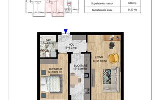 Theodor Pallady-Titan-2 Camere-Decomandat -Comision 0 - Schiță 6