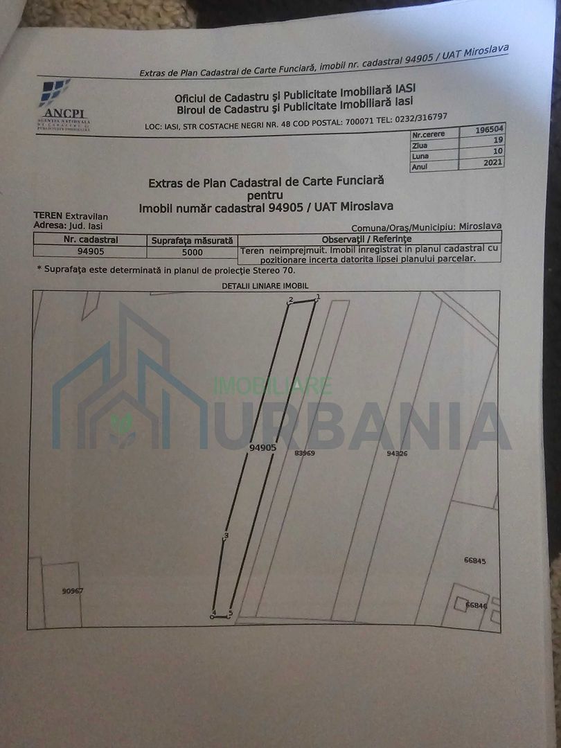 Teren extravilan de vânzare, str. Conacului, sat Proselnici, com. Miroslava, Iași - Poză 3