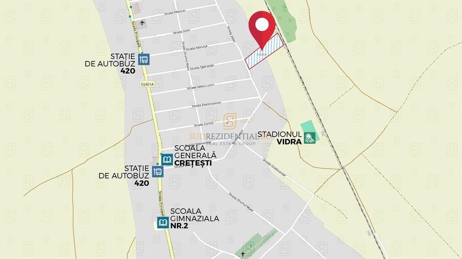 Teren intravilan 7.172 mp, Deschidere 36 ml, Vidra, Cretesti - Poză 5