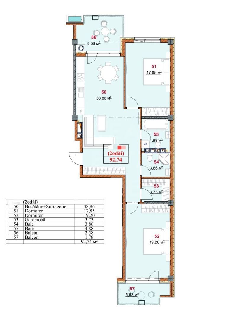Vânzare, apartament, 3 camere, strada Grenoble, Botanica - Poză 5
