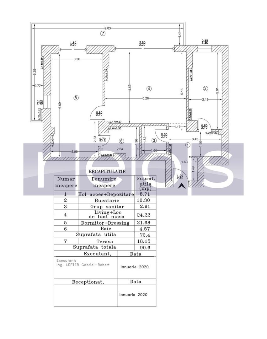 APARTAMENT SPATIOS CU 2 CAMERE | 90 MP | TERASA | BLOC BOUTIQUE | IANCU NICOLAE - Poză 13