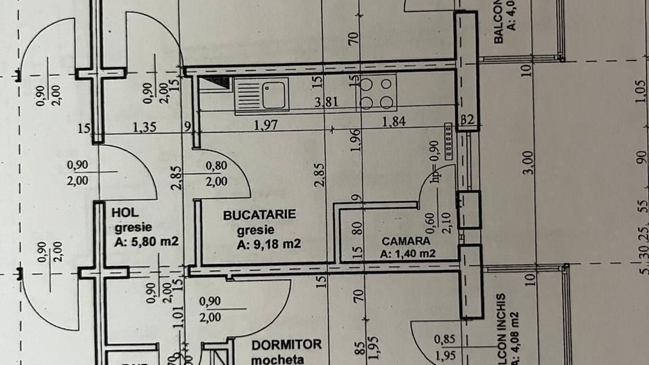 Steaua | 2 Camere | Decomandat | Etaj Intermediar. - Schiță 6