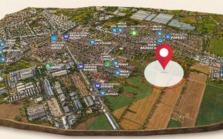 Teren 2060mp, Proiect autorizat P+3, 35 apartamente, Popesti-Leordeni - Poză 3