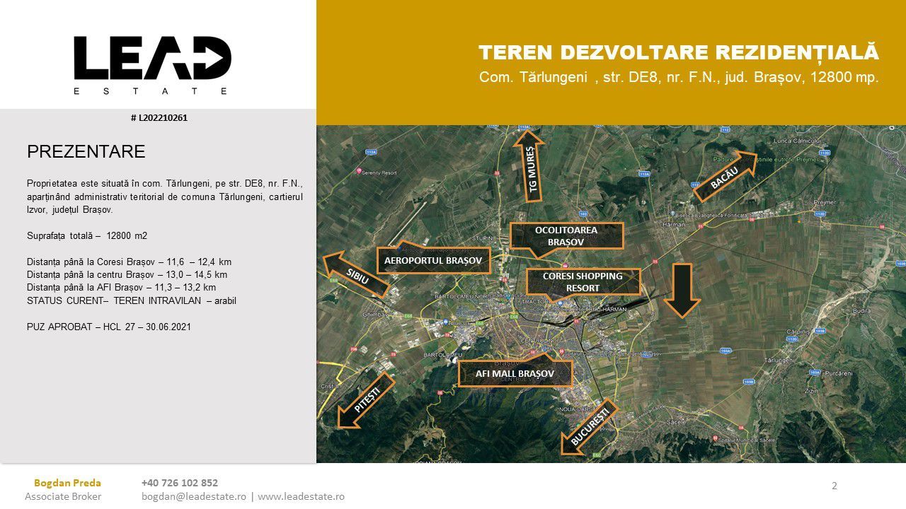 Teren excelent Dezvoltare rezidențială - Izvor Tarlungeni - Poză 5