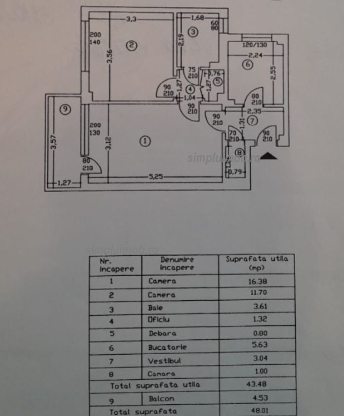 Metrou Iancului 2 camere de renovat - Schiță 9
