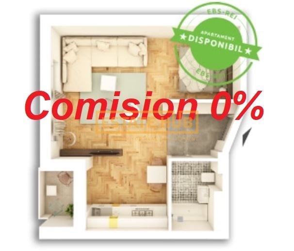 Apartament 1 camera FINISAT | zona Parcul Feroviarilor | Comision 0% - Poză 1