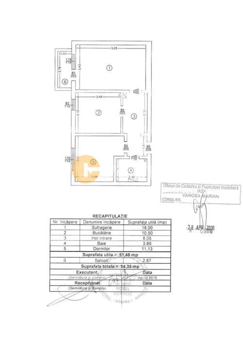 APARTAMENT 2 CAMERE DECOMANDAT, ETAJ INTERMEDIAR, ZONA GALATA - Poză 6