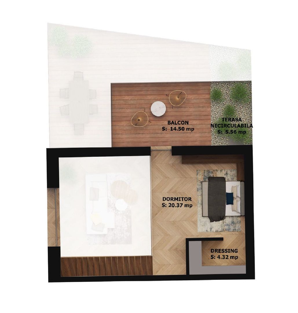 Apartament nou, 2 camere, 281 800 Euro. Comision 0. - Poză 2