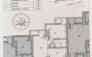2 CAMERE ZONA CENTRALA DECEBAL 2 BALCOANE BLOC NOU - Schiță 10
