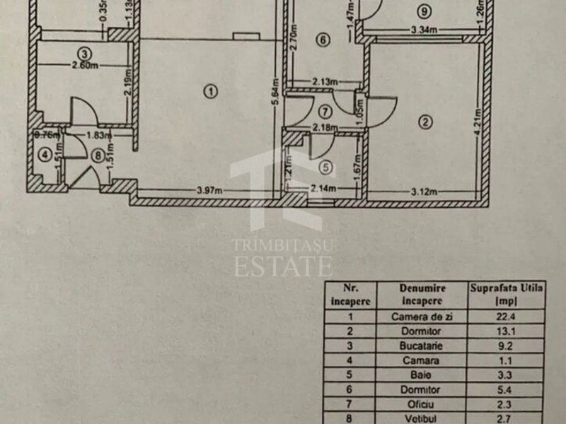 GIULESTI - Crangasi | 2 camere + birou 63mp la 1000 euro/mp - Poză 18