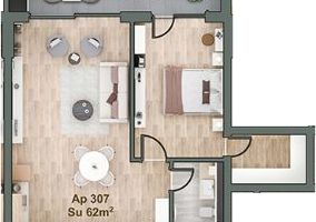 Apartament nou cu 2 camere direct de la Dezvoltator - Poză 11