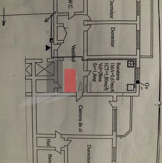 Vânzare apartament semidecomandat 4 camere cu centrală Șos. Berceni - Poză 1