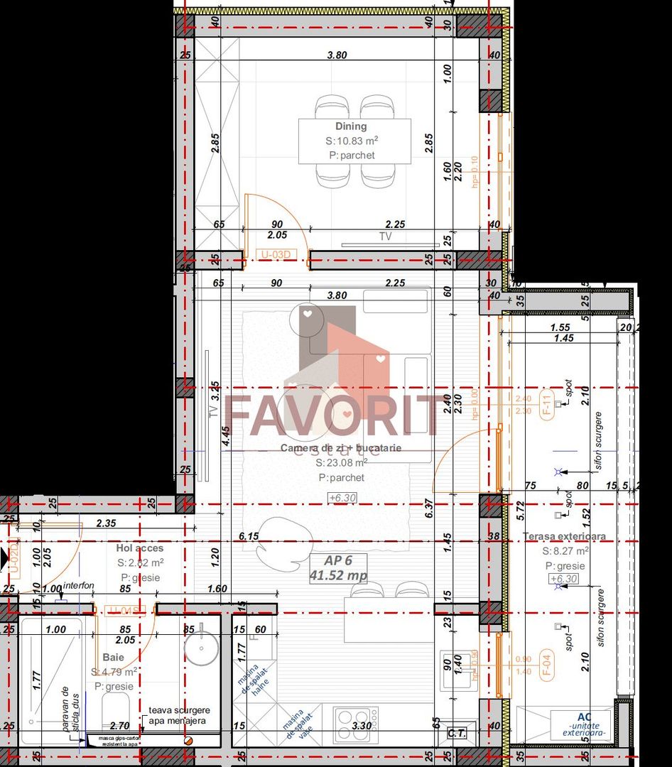 Compartimentare eficienta. Terasa generoasa. Disponibil imediat - Schiță 16