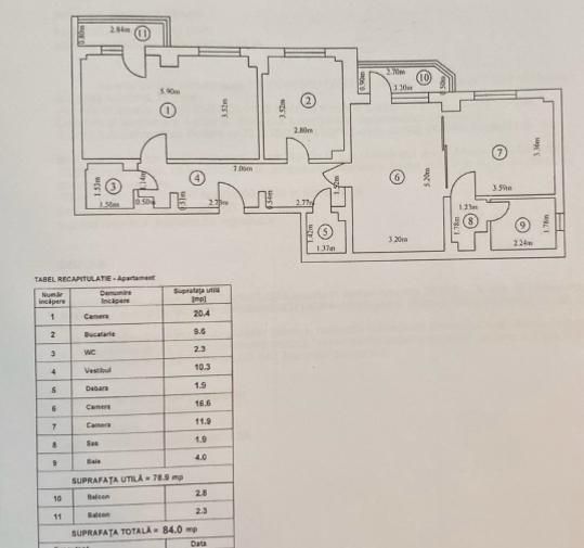 Apartament 3 camere Stefan cel Mare - Schiță 11