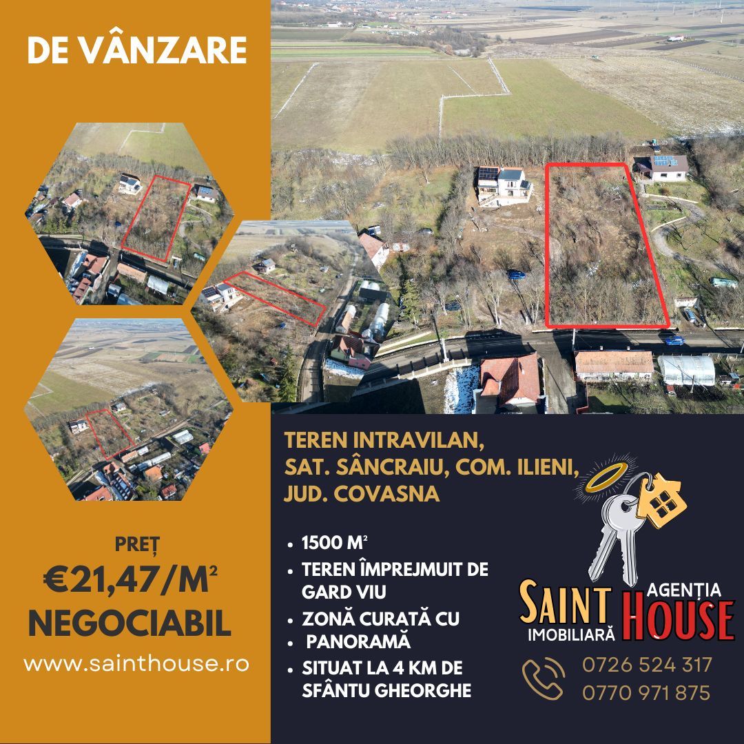 Teren intravilan Sâncraiu 1500 M² - Poză 1