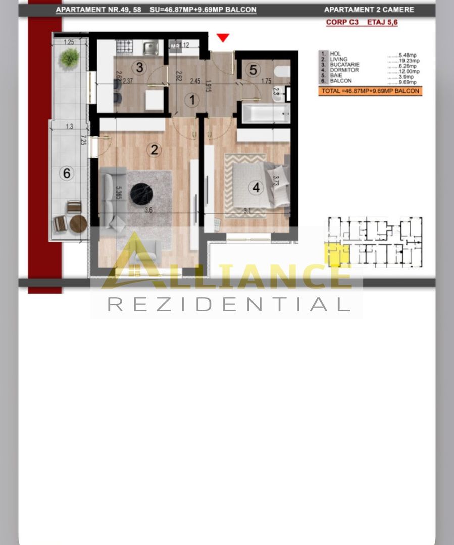 2 Camere | DECOMANDAT | GATA DE MUTARE | Metrou 15 Min | 115.000 € - Poză 11