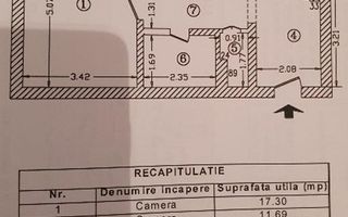 DE VANZARE APARTAMENT 2 CAMERE  POLONA | DECOMANDAT | METROU - Schiță 10