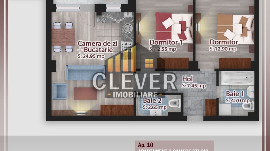 Apartament 3 camere 76 mp Theodor Pallady - Parcul Teilor - Poză 3