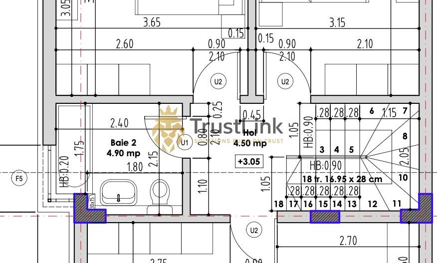 Casă modernă cu 3 dormitoare, curte 250 mp, Popești-Leordeni Ilfov - Schiță 4