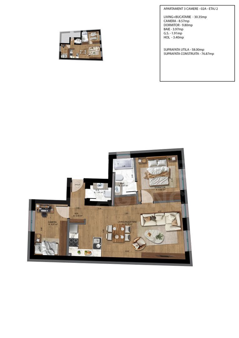 Vânzare, apartament, 3 camere, București - Poză 7