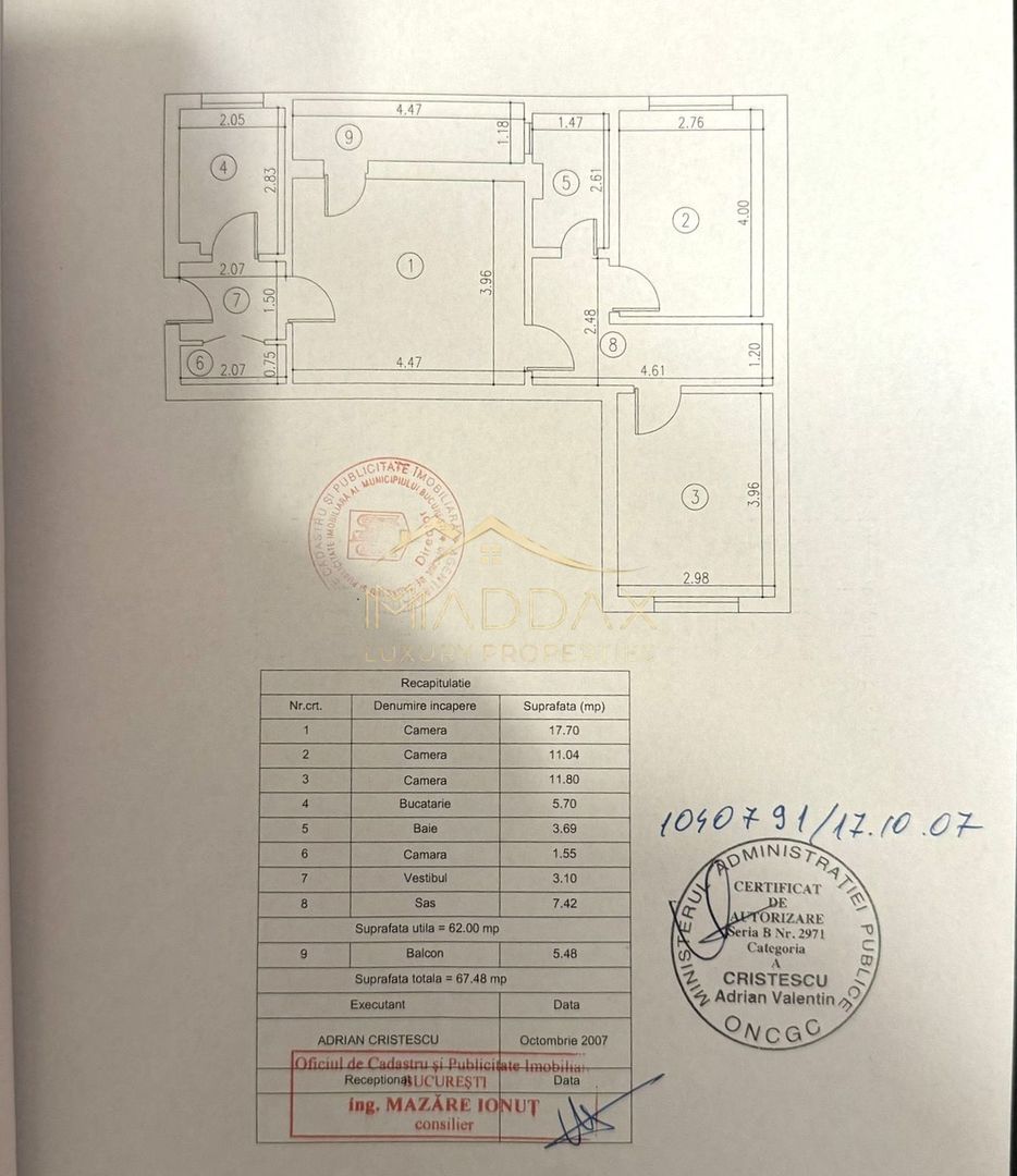 Apartament cu 3 camere // Zona Tei - Doamna Ghica - Schiță 44