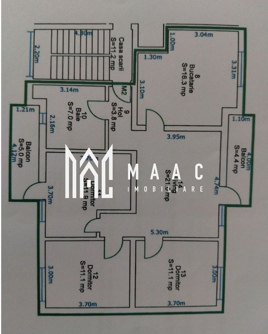 Apartament 4 camere | 82 MPU | 2 Balcoane | Mihai viteazul - Poză 3