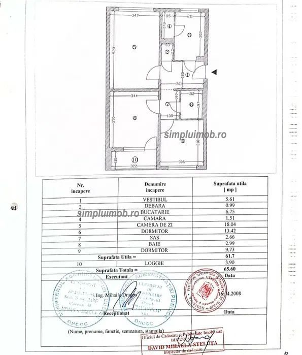 3 Camere Decomandat Renovat Ozana - Schiță 8