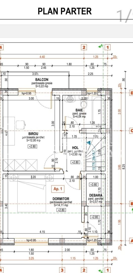 Casa Insiruita cu 3 camere, 76 mp utili, Calea Cisnadiei - Schiță 17
