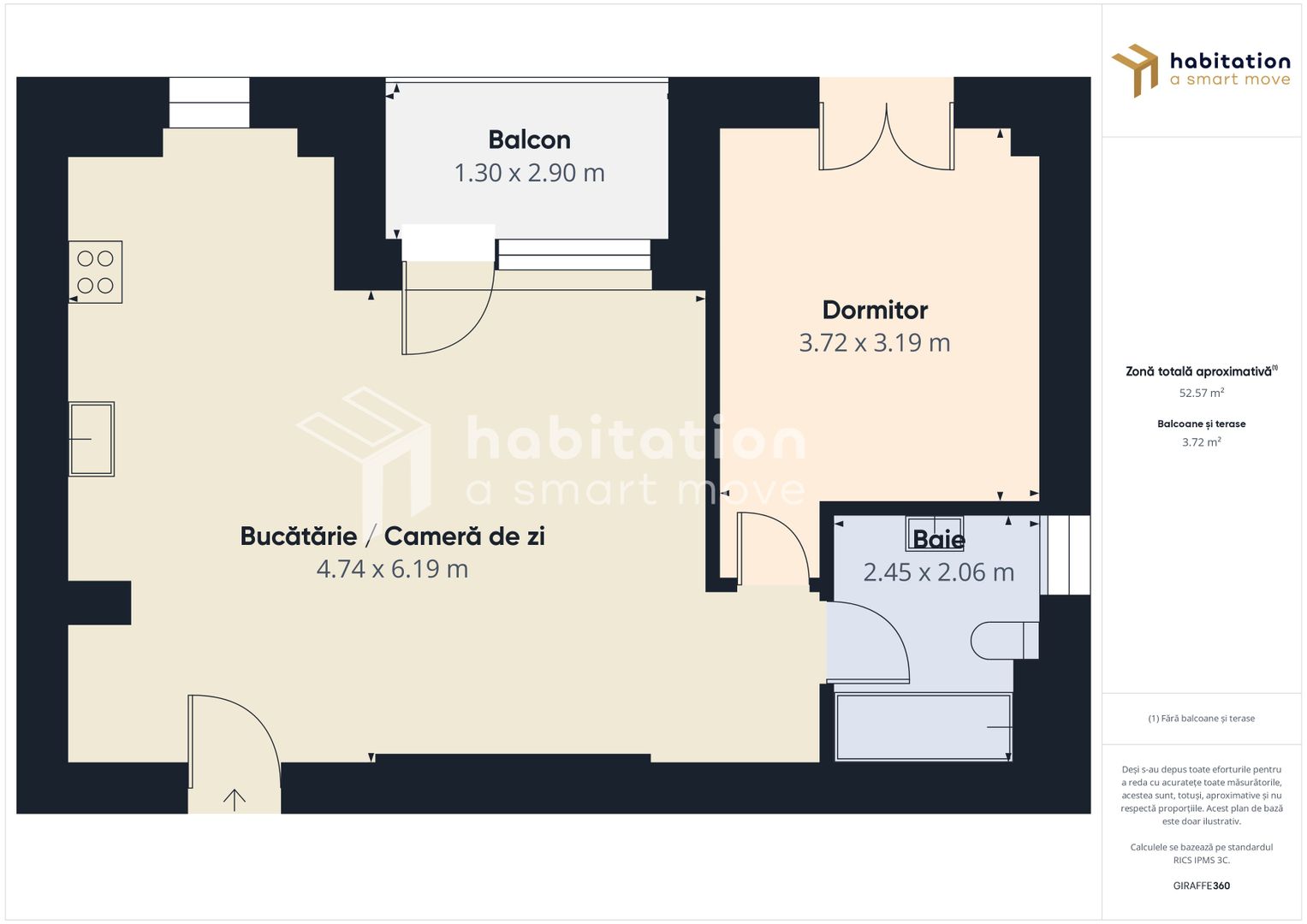 Tur virtual - apartament 2 camere, în zona Central - Circumvalațiunii - Poză 20
