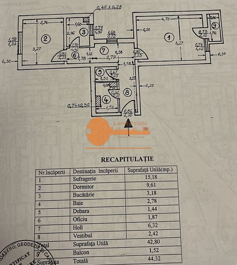 2 camere Lujerului - Politehnica - Schiță 8
