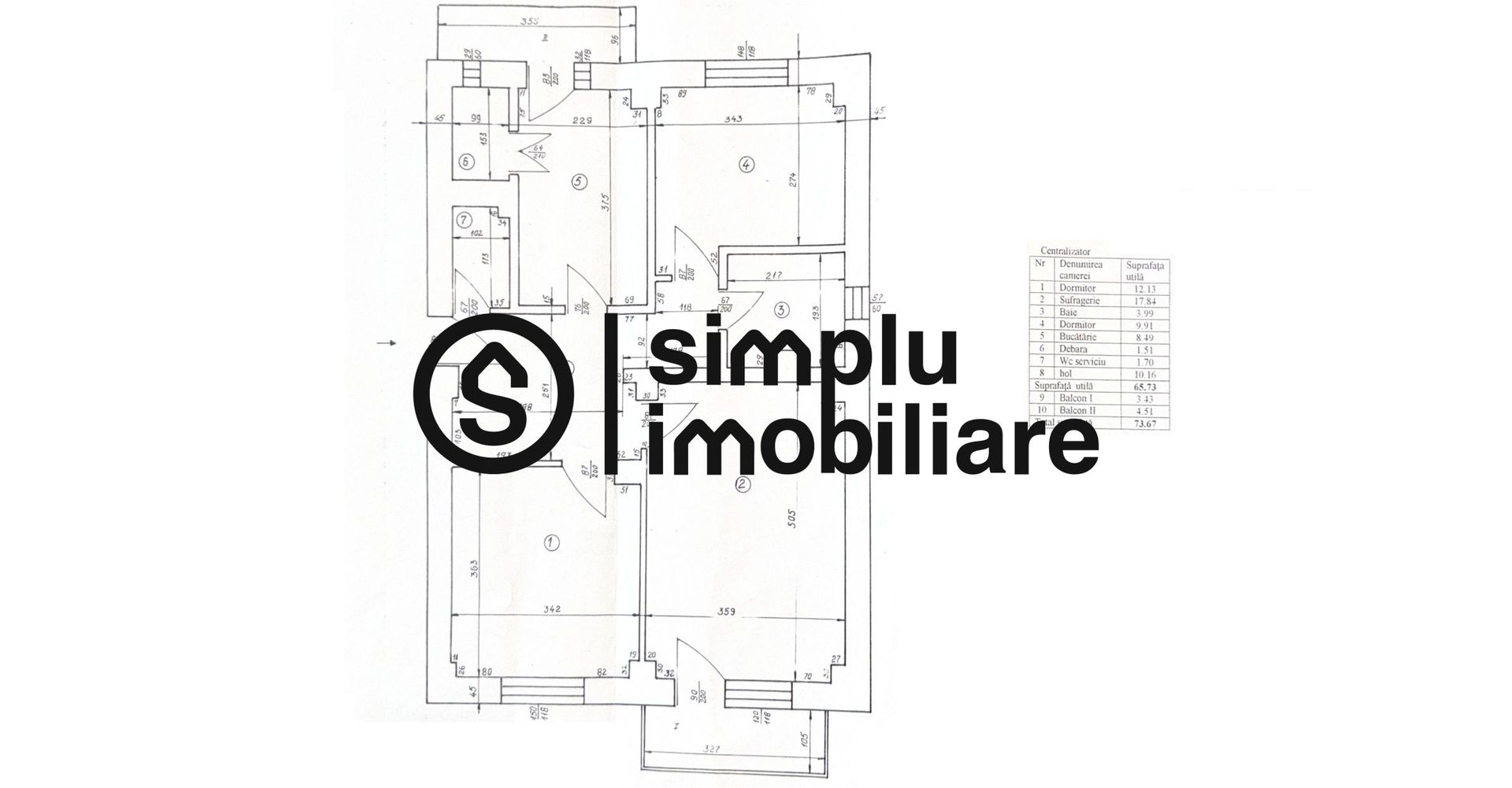 Apartament 3 camere decomandate - Sarari - Schiță 8