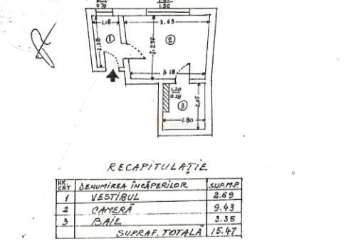 Garsoniera | Vedere catre Calea Victoria  | Airbnb | Certificat Turism - Poză 16