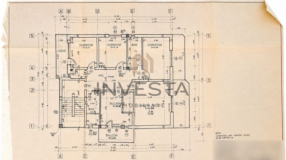 Apartament cu 4 camere si priveliste asupra orasului, zona Centrala! - Schiță 17