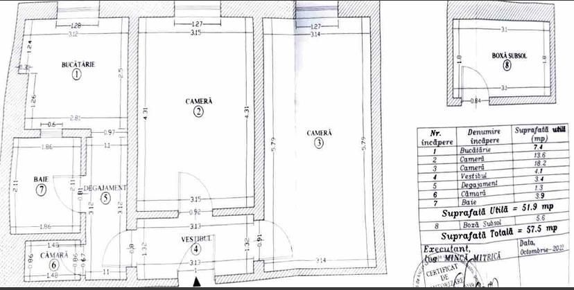 2 camere Baneasa Centrala Proprie - Schiță 12